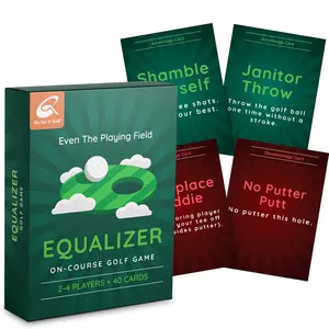 Equalizer: On-Course Golf Card Game for Adults - Entertaining Interactive Fun Game for Bachelor Party to Family Gathering - Ideal for Golfers of All Levels - Perfect Game Gift