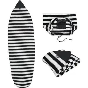 Stretch Knit Surfboard Sock Cover, Protective Surf Bag for Surf Boards, Multiple Sizes Available 6'0", 6'6", 7'0"
