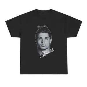 Big Head Cristiano Ronaldo T-Shirt, CR7 Vintage Graphic Tees, Unisex Soccer Shirt, Sport Merch, Football-Soccer Design, Gift For Fan, Cotton comfort Menswear Womenswear Streetwear 3EV