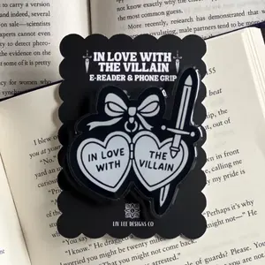 Villain E-Reader & Phone Grip, Bookish Accessory Holder , Book Lover Gift, Aesthetic Gift for Her magnetic mount sticky pop socket