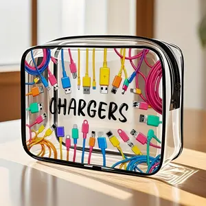 Large Capacity Waterproof PVC Storage Bag, Durable Zipper Pouch for Travel & Gym Use, Versatile Travel Accessory, Lightweight Easy Clean Organizer