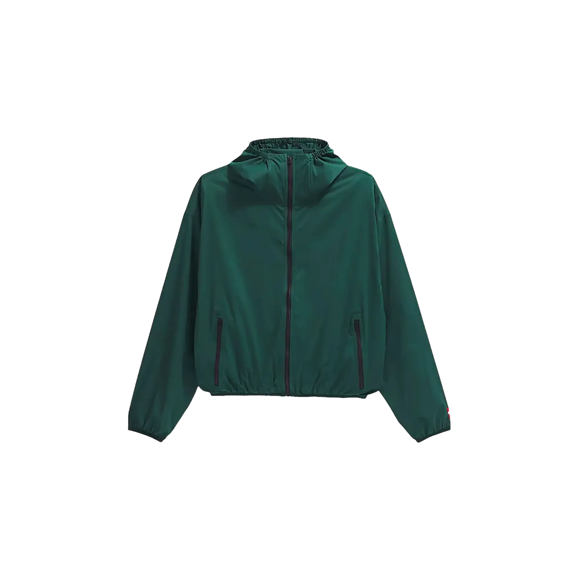 TNF Red Box Packable Hooded Wind Jacket "Hunter Green" NF0A8EFW1KI