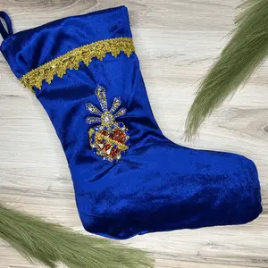 Sacred Heart Velvet Stocking