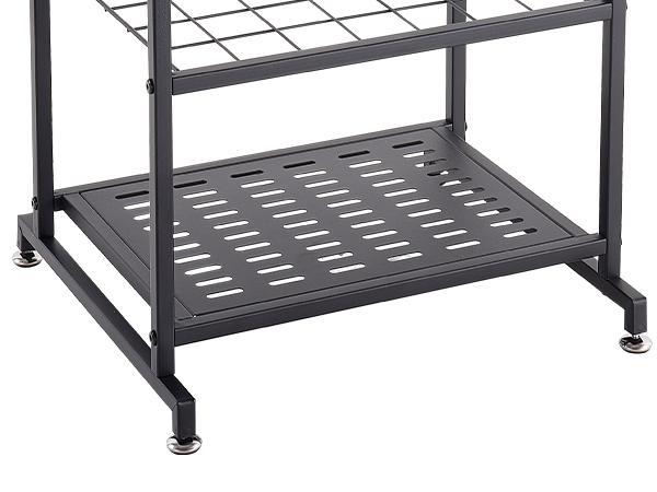 【BackToSchool】VEVOR Garden Tool Organizer, 35 Slots with Hooks, Metal Garage Storage Rack, for Rakes/Shovels/Brooms, Yard Utility Tool Holder for Shed/Outdoor/Lawn Organization, Heavy-Duty Steel, Freestanding,Black