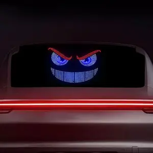 Self Adhesive Decorative Dynamic Devil Eye LED Light USB Plug In Automatic Warning Light For Car Windshield Suv Pickup Truck