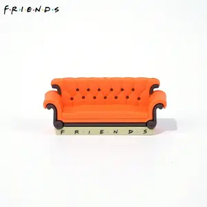 1pc WB Officially Licensed Figural Magnet The Friends Souvenir Couch Fridge Magnets for Locker Decorative Magnets for Refrigerator Office Kitchen Blackboard Gift Home Decoration Household Accessories for Family and Friends