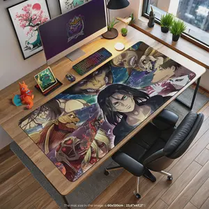 Attack on Titan Eren Mouse Pad, Titan Shifter Desk Mat, Anime Gaming Accessory