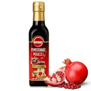Hirmas Pomegranate Molasses Syrup No Sugar Added,12 oz., 100% Natural Pomegranate Paste from Turkey,Nar Eksisi, Vegan, Middle Eastern Gourmet Food, unsulphured molases,lavashak