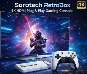 Sorotech RetroBox 4K Gaming Console – Plug & Play HDMI System with Wireless Controllers