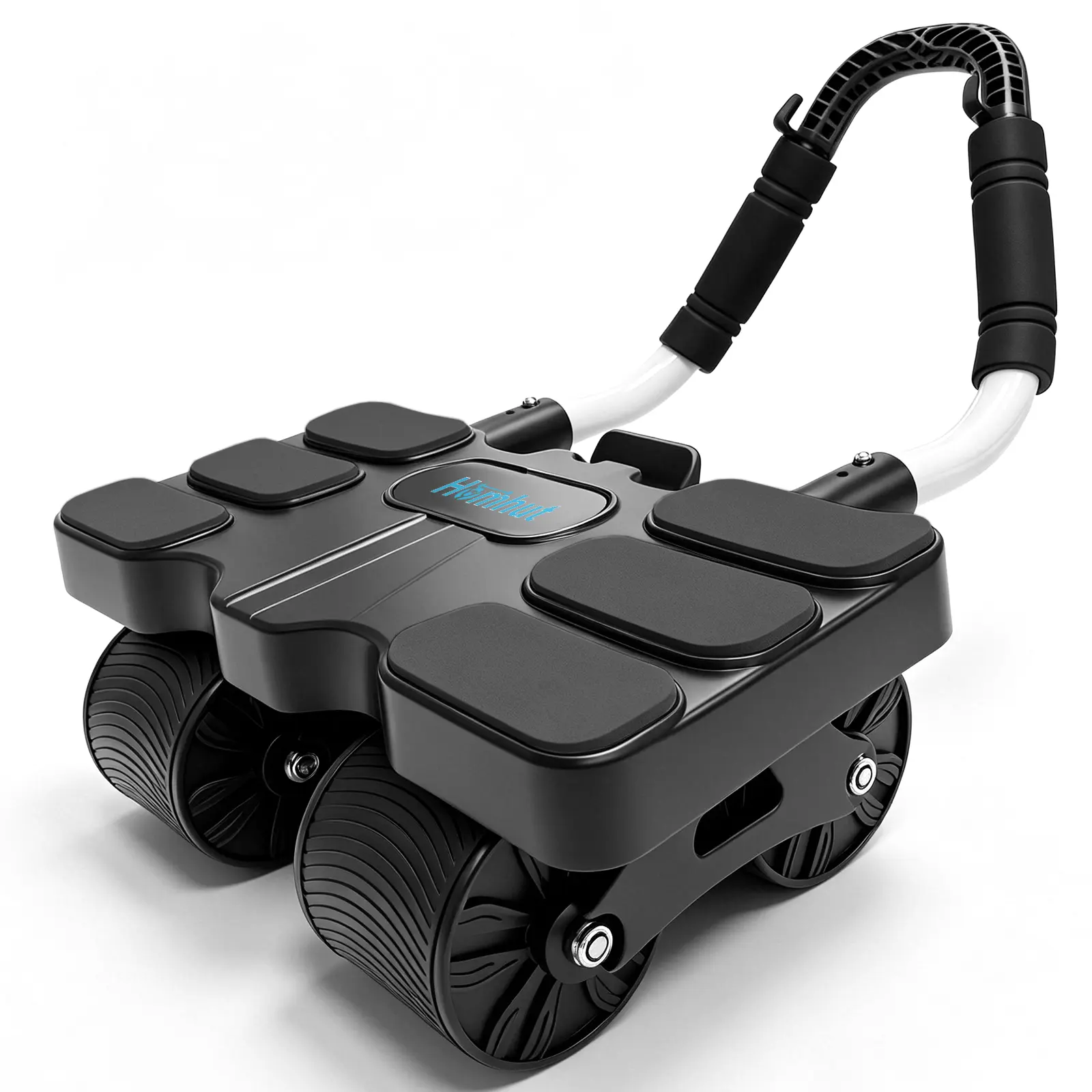 Automatic Rebound Abdominal Exercise Roller Ab Machine for Home - Unisex Full Kit with Rebound Wheels, Elbow Support, Digital Timer, Knee Mat, Kit Includes Abs Training Essentials for Core Workouts