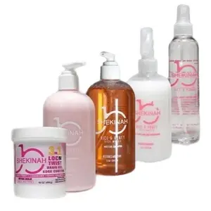 Shekinahjo Hair Products - Rice & Honey Moisture Shampoo Conditioner 3 in 1 Loc Twist Braid Gel Finishing Gloss Spray Leave In Conditioner for Hair Growth & Breakage Control