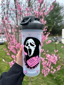 Halloween Shaker Bottle, Blender Bottle, Scary Movie Inspired, Spooky Season, Horror Movie Inspired, No, You, Hang, Up