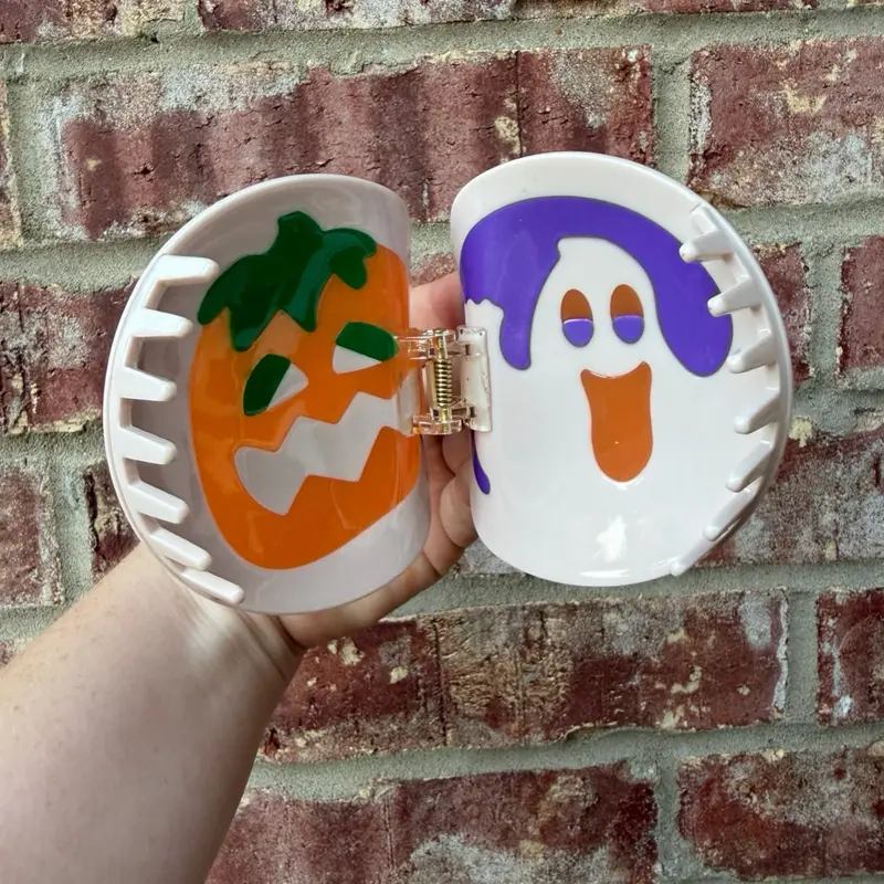 Nostalgic Holiday Cookie Halloween Hair Claw (double sided)