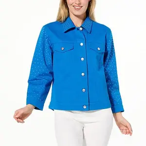 Colleen Lopez Rhinestone Denim Twill Jacket