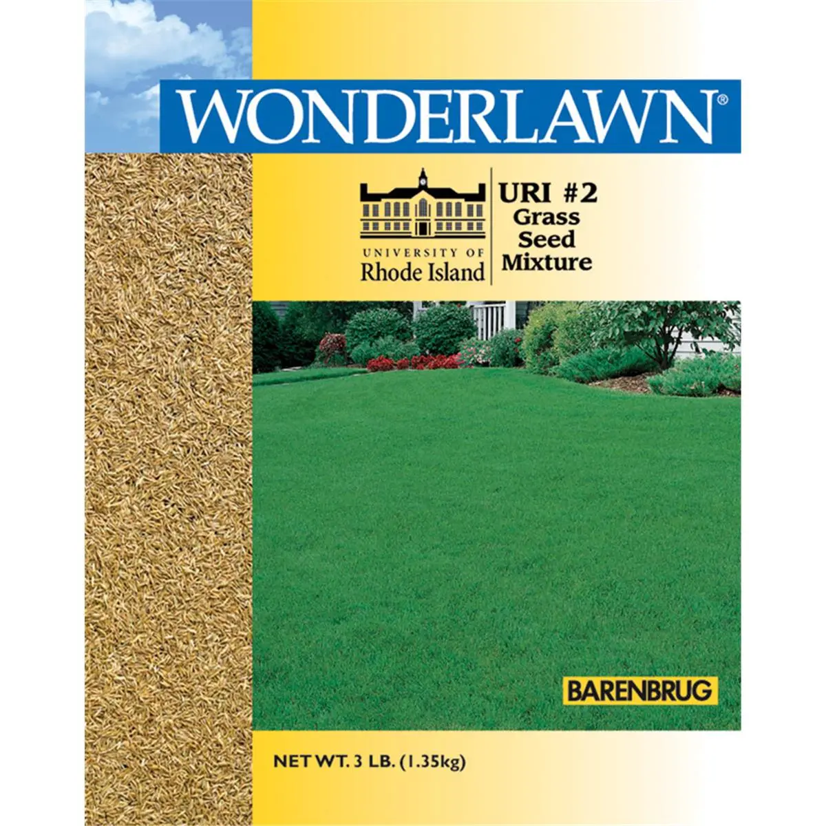 Barenbrug Wonderlawn Rhode Island Grass Seed Mixture - Full Sun, 3 lbs
