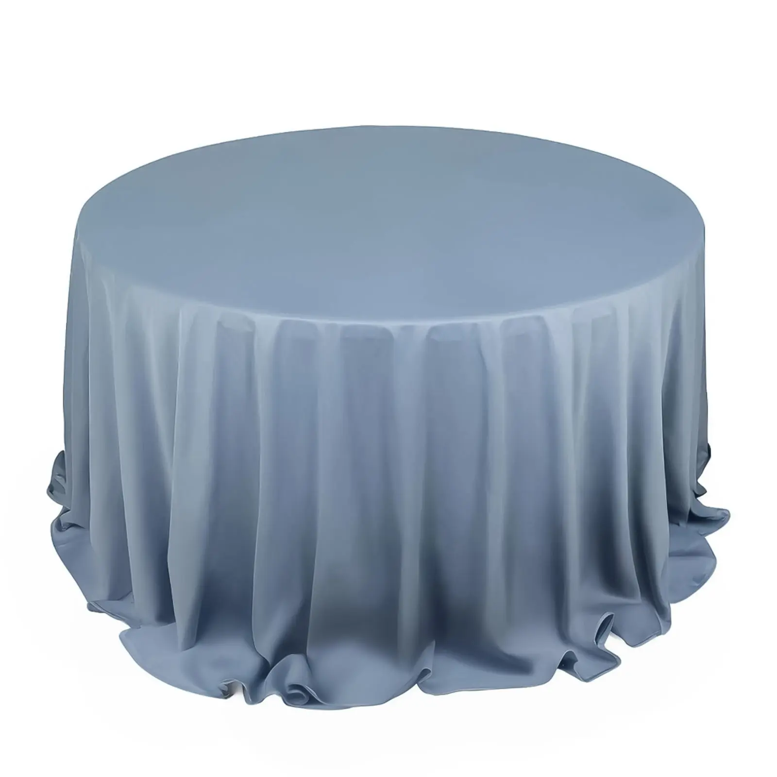 132" Dusty Blue Scuba Stretch Commercial Grade Tablecloth - Large Outdoor Tablecloth, Wrinkle-Free, Stain-Resistant, Seamless, Machine Washable, for Outdoor Dining Table, Large Outdoor Tablecloths