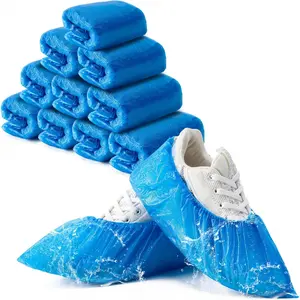 Shoe Covers Disposable Non Slip - Pack of 110 (55 Pairs), Premium Waterproof and Recyclable Shoe Booties Covers for Indoors, Fits Up To 11 US Men and 13 US Women Size