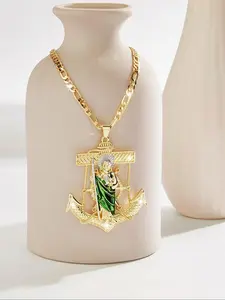 Elegant Pendant Necklace for Men, Fashion Jewelry for Party, Daily Clothing Decor, Trendy All-match & Exquisite Jewelry for Birthday Gift, Cuban Link Chain