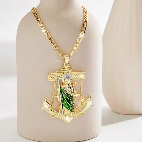 Elegant Pendant Necklace for Men, Fashion Jewelry for Party and Daily Wear, Trendy All-Match & Exquisite Jewelry for Birthday Gift, Cross Necklace, Faith and Chunky Necklace, Cross Pendant Necklaces