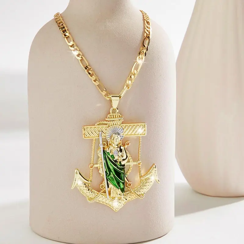 Elegant Pendant Necklace for Men, Fashion Jewelry for Party and Daily Wear, Trendy All-Match & Exquisite Jewelry for Birthday Gift, Cross Necklace, Faith and Chunky Necklace, Cross Pendant Necklaces