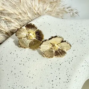 Golden Flower Earrings