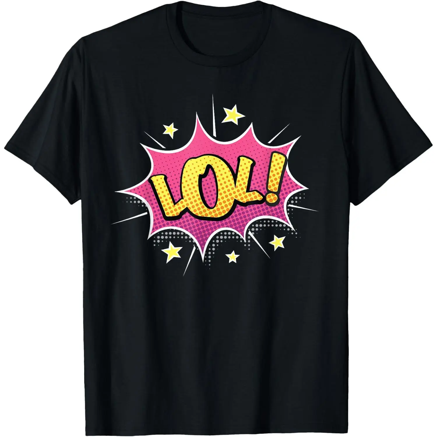 Women's 100% Cotton Vintage Casual Distressed Short-Sleeve Comic Caption T-Shirt - Human-Focused Design, LOL Laugh Out Loud Vibe