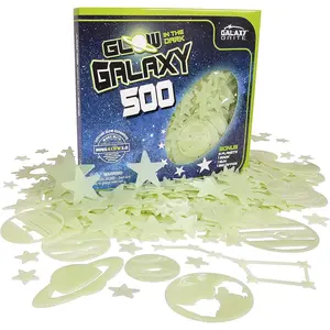 Glow in The Dark  for Ceiling, 500-Count, Largest Ceiling Glow   Includes  Sun,  9 , Bonus Moon and Entire Big Dipper Constellation Plus ! Stocking Stuffers