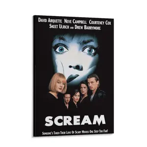 Scream, Wes Craven, 1996 - HQ Retro Movie Poster Canvas Prints Picture For Teen Boy Girls Gifts