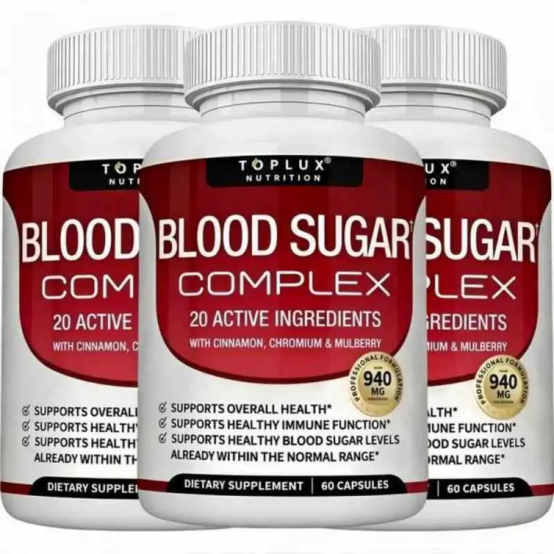 【3 PACK】Nutrition Blood Sugar Complex 20 Vitamins &Minerals for Effective Glucose Management andOverall Health Support natural Healthcare Fitness Edible blood sugar complex supplement | healthy blood sugar