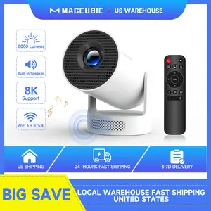 Magcubic Android 14.0 HY300Pro+ Projector Dual WIFI6 290ANSI BT5.4 8K Videosource Supported Native 1280*720P 0.8:1 Throw Ratio Built-in Speaker & Appstore Allwinner H726 Home Cinema Mini Smart Portable Upgraded HY300Pro