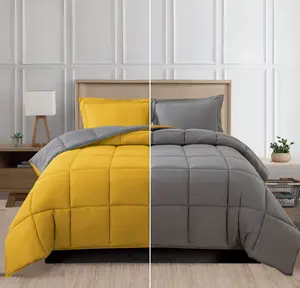 Mocassi Reversible 3-Piece Box Stitched Comforter & Shams - Duvet Insert with 4 Corner Tabs Mocassi Reversible 3-Piece Box Stitched Comforter & Shams - Duvet Insert with 4 Corner Tabs