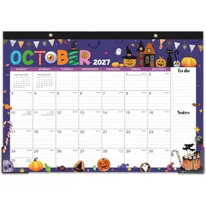 Desk Calendar 2026-2027 - Desk/Wall Calendar 2026-2027, 17"×12", Jul.2026 - Dec.2027, 18 Monthly Calendar 26-27 with Corner Protectors - 12 Different Themes