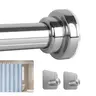 Shower Curtain Rod with 2 Hooks, Adjustable 31-80 inch Spring Tension Stainless Steel Telescoping Rod No Drill for Bathroom