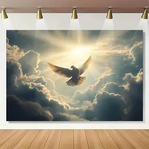 1pc Holy Spirit Dove Wall Tapestry, Polyester Fabric, Woven Religious Theme Backdrop, Lightweight, No Electricity Needed, for Events & Seasonal Celebrations, Woven Tapestry, Event Backdrop