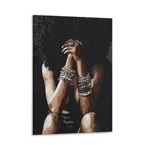African American Woman Wall Art, Black Girl Printable Poster - Empowering Home & Office Decor, Cultural Self Love Art Print