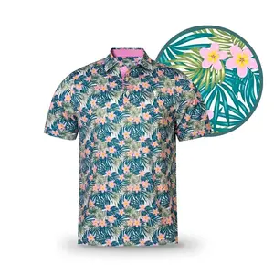 Island Boy Tropical Shirt - Sleeveless Top with Floral and Palm Leaf Pattern, Ideal for Men