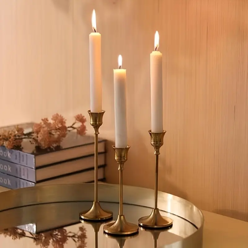 Elegant Romantic Candle Holder, 30pcs/set Vintage Metal Candle Holder, Candle Stand, Candlestick for Wedding, Dinner, and Home Decor, Ornaments, Decorations Supplies, Decoration Items, Home Accessories, Ornament Candle Holders