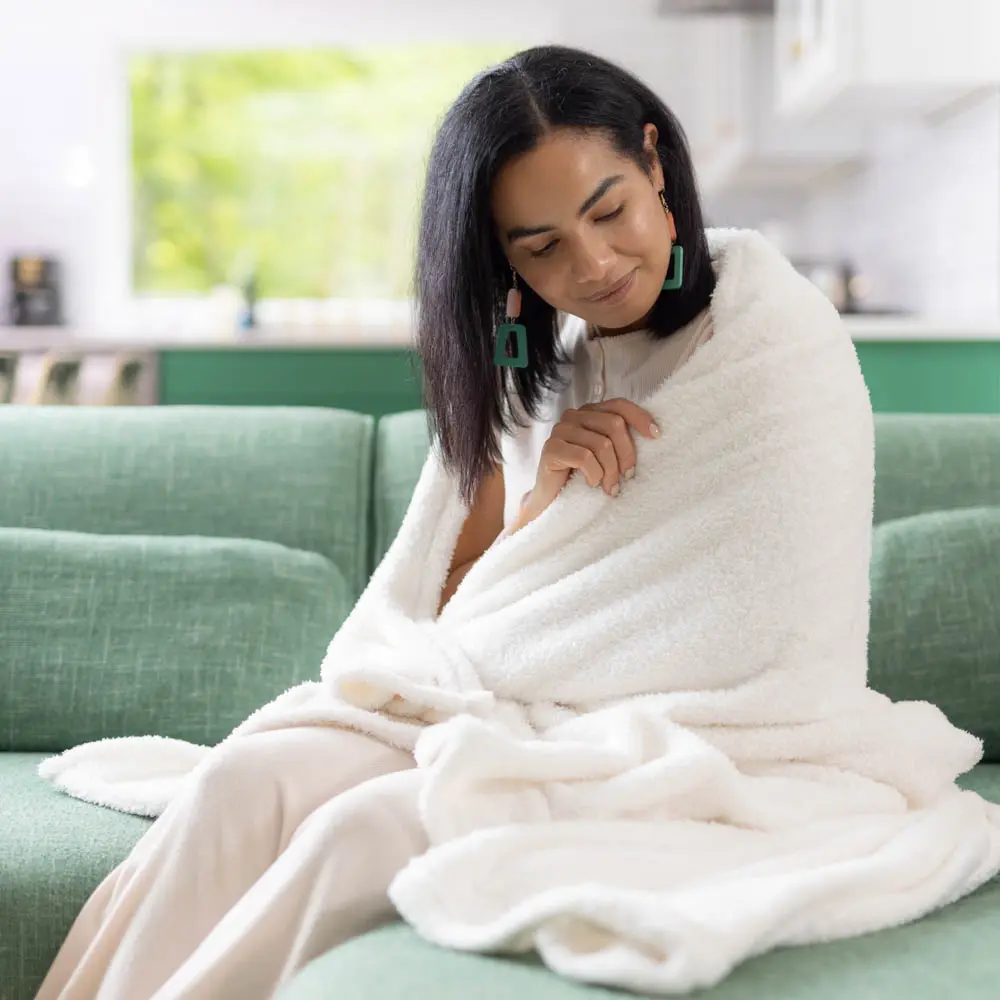 Berkshire Cozy Retro Plush Boucle Throw Blanket, Ultra Soft, 60"x70", Oeko-Tex Certified, Machine Washable Blankets