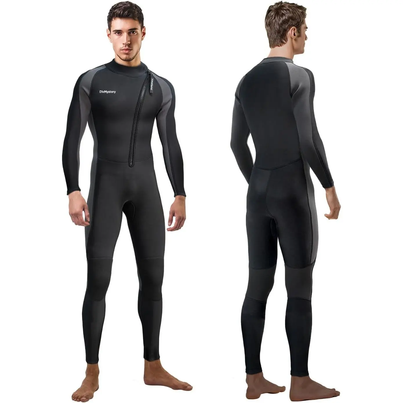 Wetsuits for Men Women Chest Back Front Zip- 3/2mm Shorty Full Body Wet Suits for Men Women