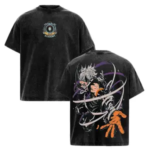 Tomura Shigaraki My Hero Academia Washed Double Sided T-Shirt, Vintage Oversized Streetwear Graphic Tee, Unisex Design Inspired by The League of Villains, Ideal Gift for Anime Fans