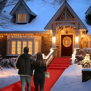 Red Carpet Runner 140GSM 2.62FTx15FT Non-Woven Felt Runway Rug for Party Prom Wedding Ceremony Hollywood Theme Party Decorations