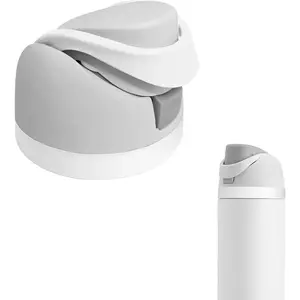 Replacement Lid for Owala Freesip, One Button Water Bottle Top Lid Compatible with Owala Cup 16oz 24oz 32oz 40oz, BPA-Free Replacement Accessories for Owala Free Sip, No Water Leakage, Only Lid Grey Drinkware Insulated