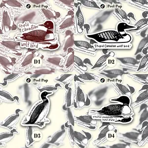 [Movie Sticker] Stupid Canadian Wolf Bird Sticker, Hockey Romance LGBT Hockey Fan Gift, Heated But Devote Movie Sticker, Team Hollanov Sticker