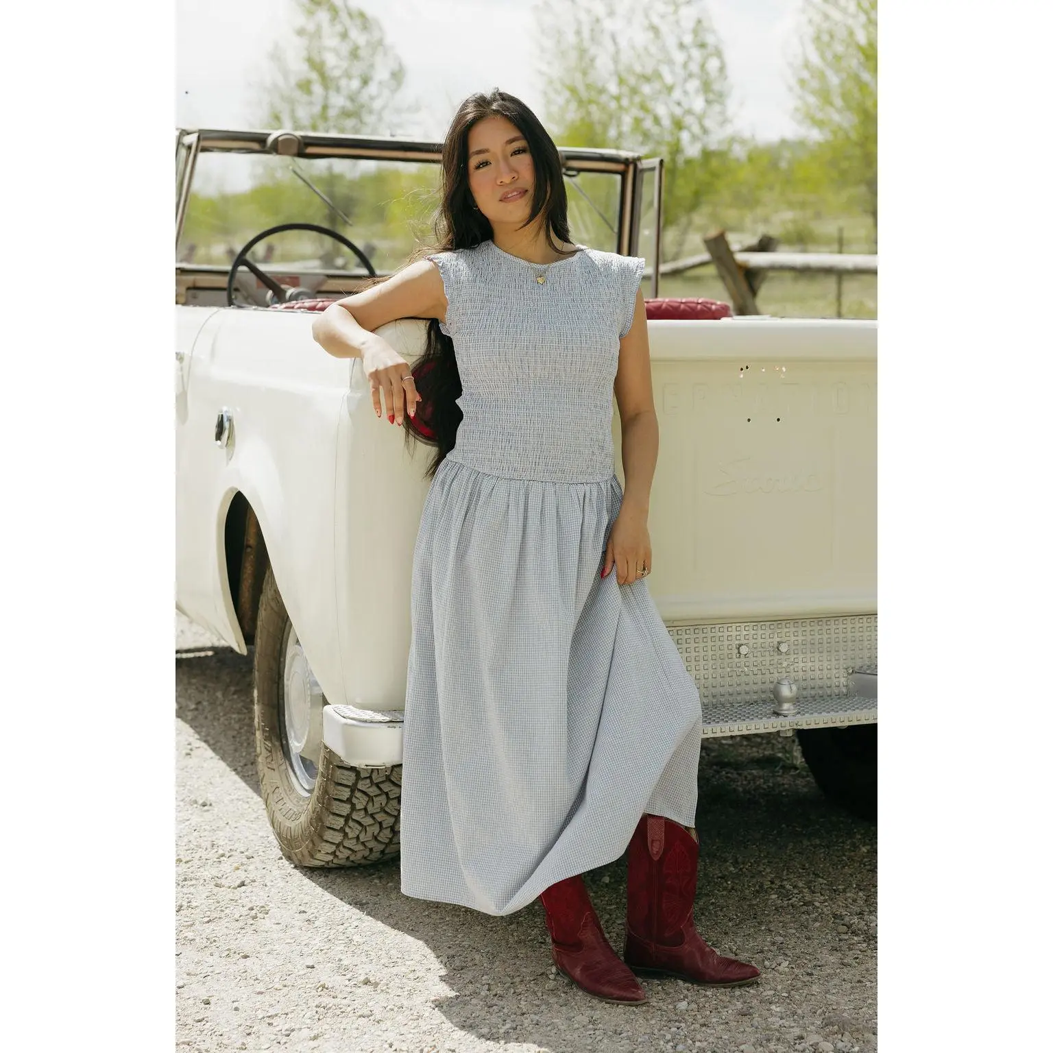 Averie Dress-Blue Gingham