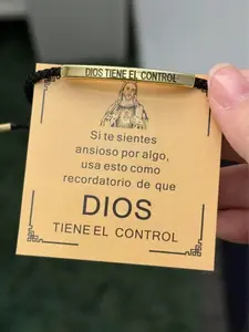 Adjustable unisex woven Christian bracelet, God-inspired bracelet, simple motivational gift, inspirational bracelet, comes with an inspirational message card, suitable for men and women, him and her, best friends, couples, religious gift