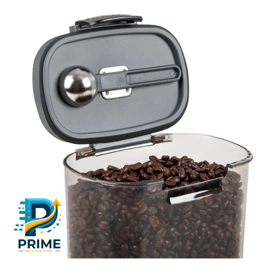 Progressive ProKeeper Plus Coffee Container Kitchen Lid Plastic Rectangle Silicone Stainless Steel Utensils Storage Wide Mouth Plastic With Lid