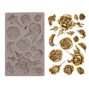 Redesign With Prima Decor Moulds ® - Fragrant Roses - 5" x 8", 8mm thickness Copyright #VA0002313983 655350644901