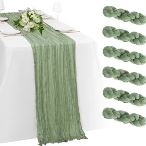 Boho Style Cheese Cloth Table Runner, ///blue Color Options, Perfect for Weddings & Parties, Long Table Decorations, Bohemian Style