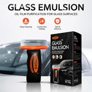 OGAS Automotive Handheld Oil Film Remover Cream, Glass Decontamination Without Traces, Window Oil Film Cleaning, Instant Action, Compact & Travel-Friendly - 100g Degreaser Cleaner