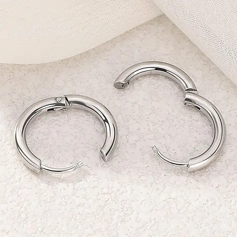 Minimalist Stainless Steel Hoop Earrings, Circle Shape Earrings, Fashionable Earrings for Women & Men, Trendy All-match & Exquisite Jewelry for Birthday Gift, High Quality Earrings, Fashionable Jewelry Accessories, Hoops Shape Earrings